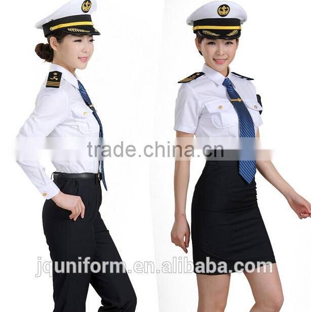 customize high quality elegant perfect fit skirt suits and pants suits uniforms for airline stewardess