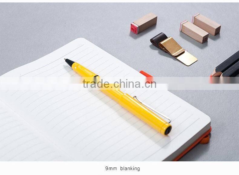 creative A5 hardcover planner with band section sawing faux leather cover notebook with pen holder