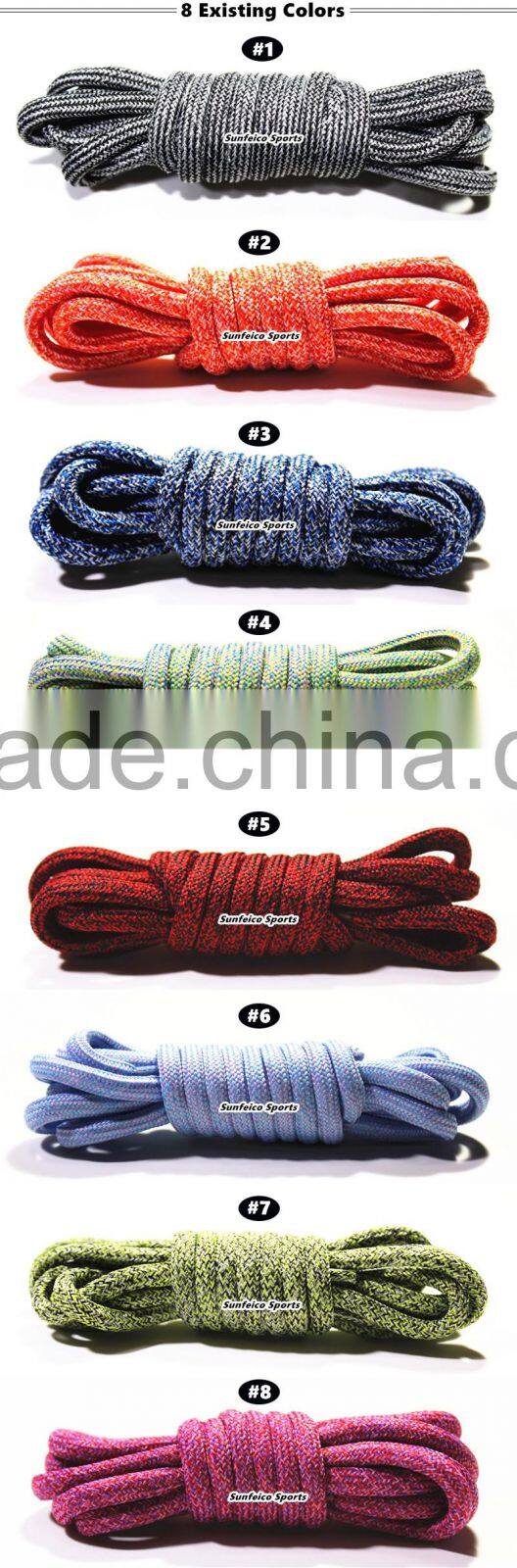 New Style Fleck Regular Rope Hiking Marathon Sports Shoes Laces - 130 CM Long Yeezy Shoes Thick Round Strings - Accept Custom