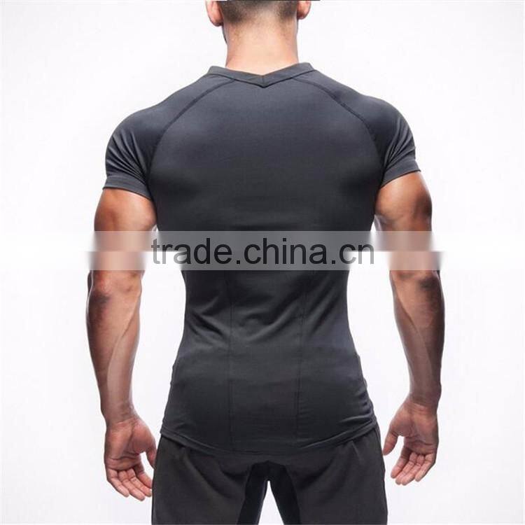 Shandao OEM new arrival O-neck short sleeve plain design mens gym clothing