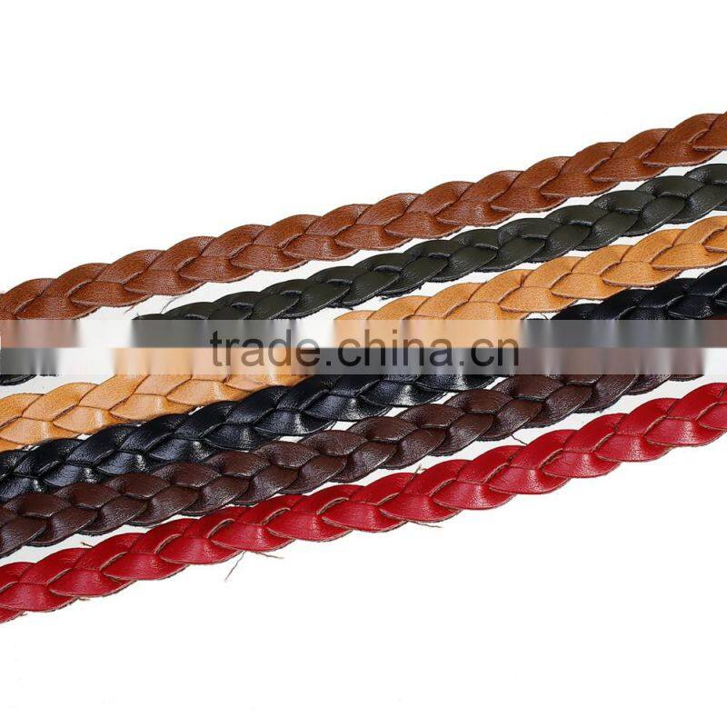 Red Braiding PU Leather Rope for Women