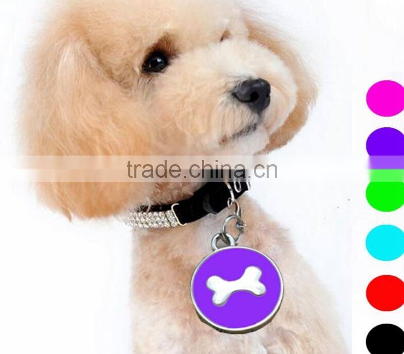 Personalized Engraved Designers Round Bone Pet ID Tag Dog Tag Cat Tag