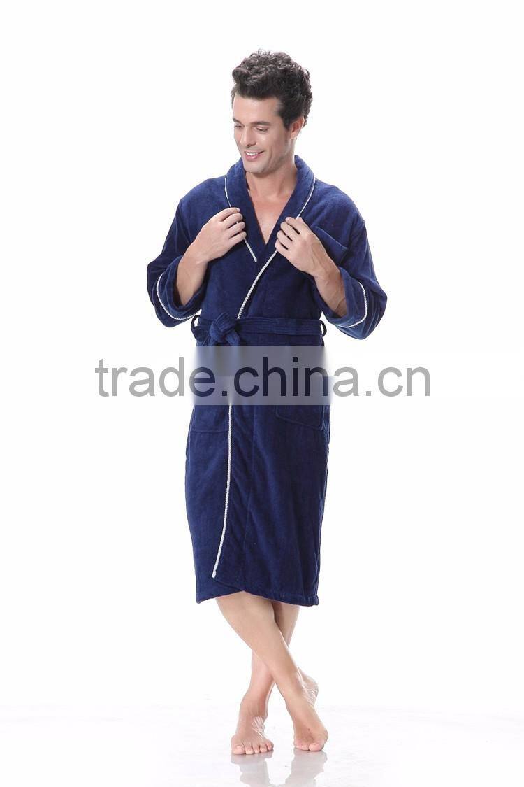 xxl mens pipping robes velour fabric