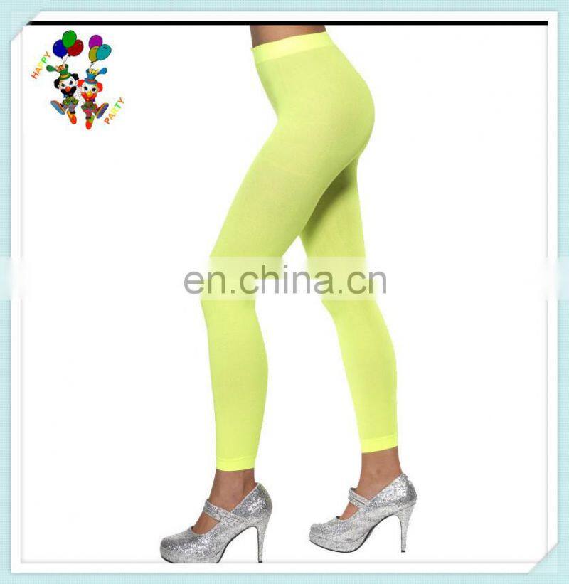 Cheap Ladies 80s Style Neon Green Footless Tights HPC-1867