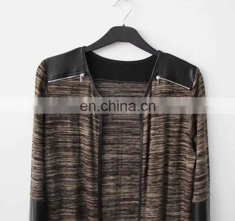 women's coat for shoulder zipper and long sleeve