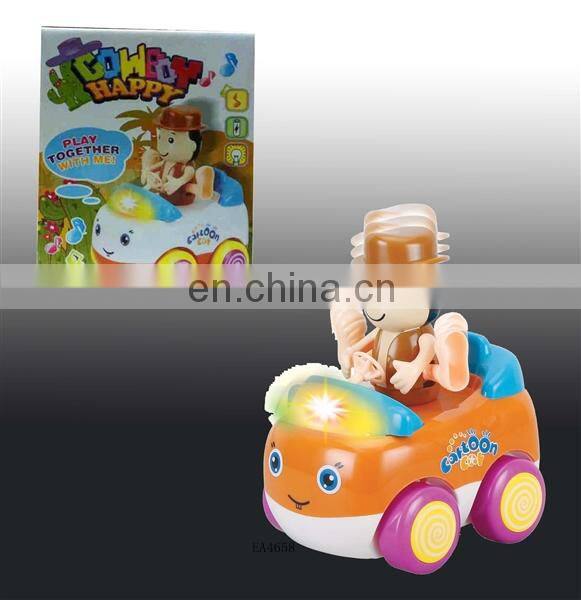 Electric universal toy cars,cartoon mini car toys w/music
