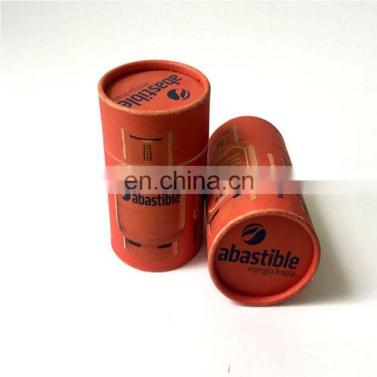 Manufacturer wholesale luxury carboard paper orange printed hat round box for tea tube packaging Box with Roll