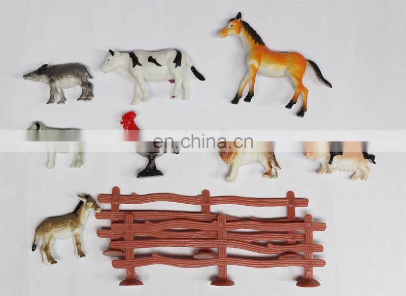10pcs ECO Farm model set plastic toy with pig horse figure