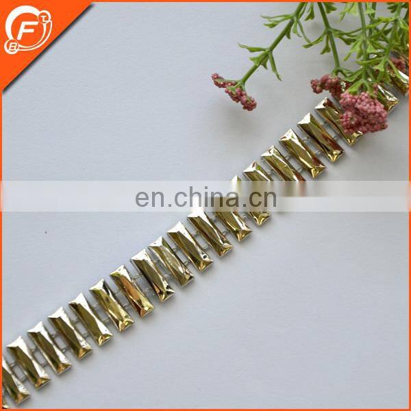 fashion leather fringe with gold metal ring for clothes