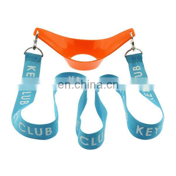 Fashion wine glass holder lanyard for sale with safety clip