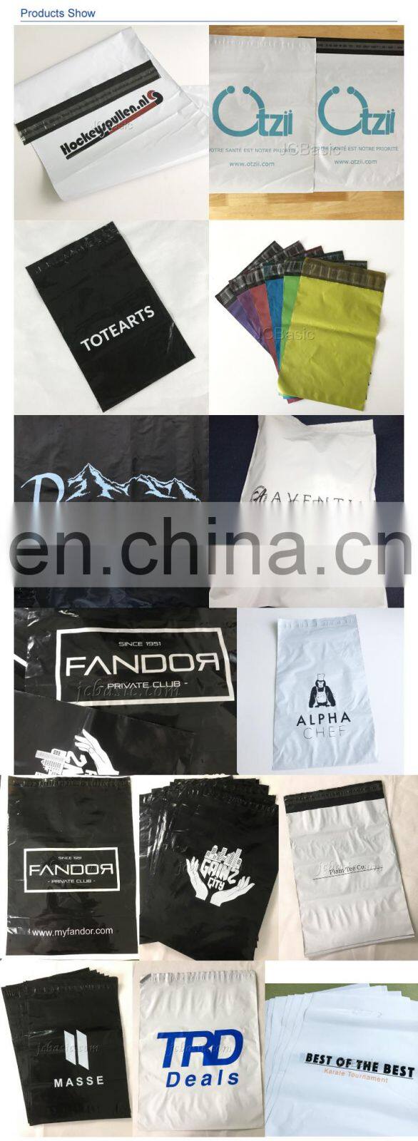 custom cheap purple plastic shipping envelopes bags for clothing