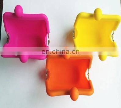 Custom szie logo printed silicone rubber coin purse/jelly coin purse