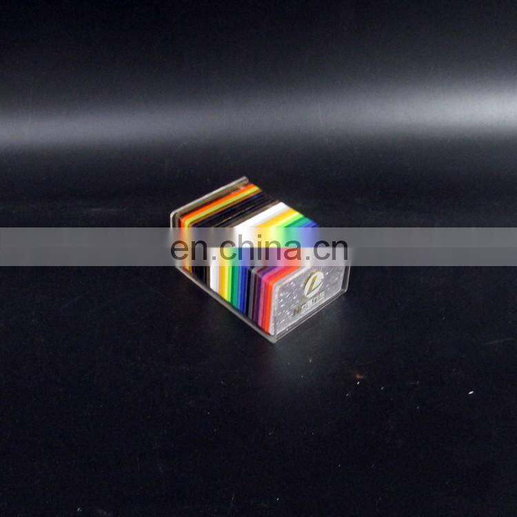 Dongguan manufaction acrylic plastic high profile material samples show