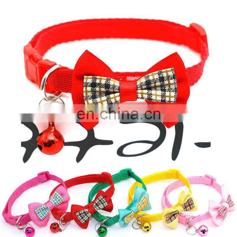 Wholesale Manufacturer Adjustable Soft High Quality Nylon Luxury Custom Pet Dog Collar For Dog With Bell Dog Collar