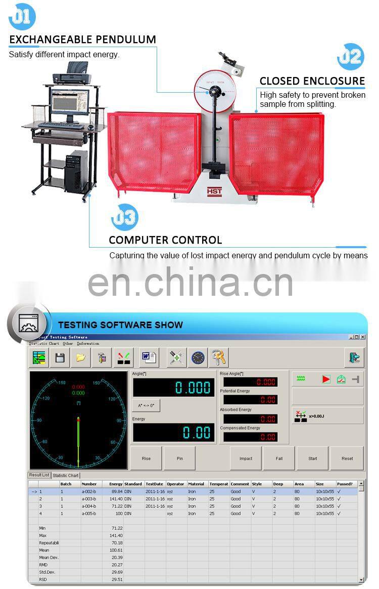 JBS-300B Semi-automatic Charpy Impact Test Laboratory Equipment/ Impact Tester