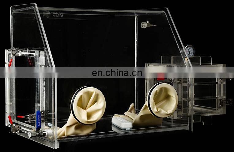 Laboratory Benchtop Transparent PMMA Acrylic & Plexiglass Vacuum Glove Box Isolator