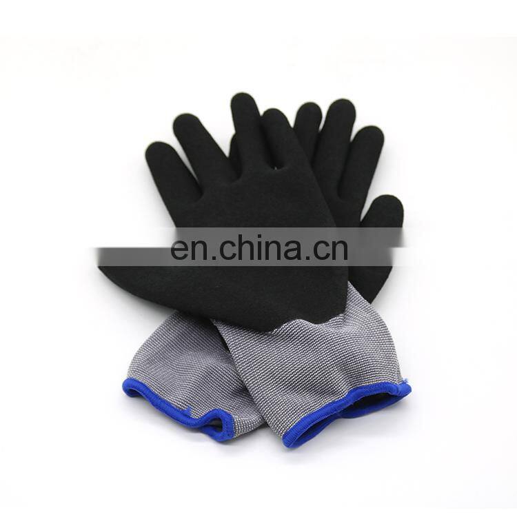 15G Nylon Spandex Stealth Vapor Gloves Non-taintable Nitrile Sandy Coating Gloves Nitrile Coated Work Gloves For Car Repairs