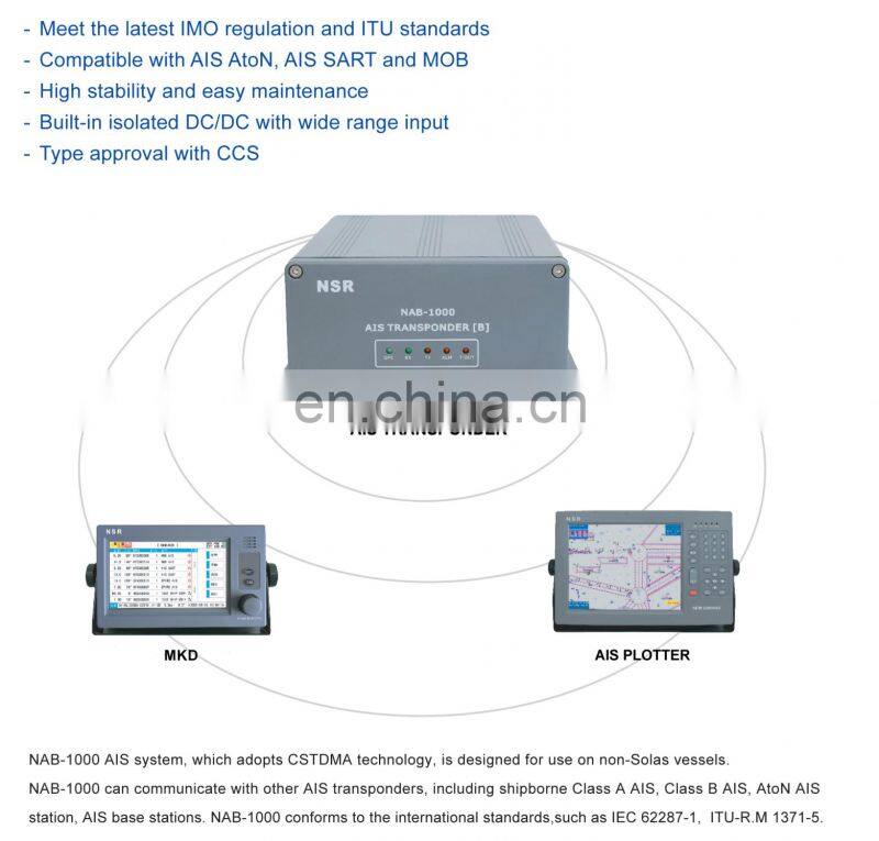 Marine electronics navigation communication NAB-1000 imo vessel automatic identification sysyem class b AIS transponder
