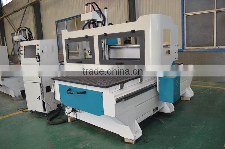 cylinder drive z axis double head cnc router with atc multi- spindles cnc router 1325 with two spindles