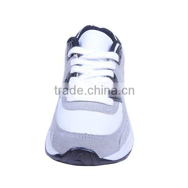 new arrival ladies women comfortable breathable high heel and high ankle lace up pu and suede running sport shoes