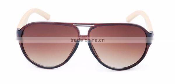 new model women flat top wood bamboo temple AC lens sungalsses