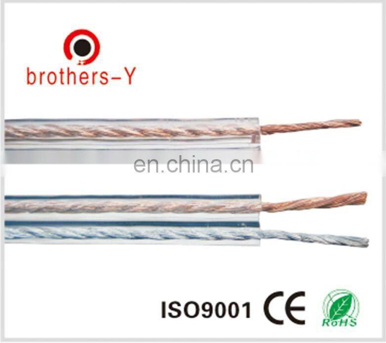 Audio Cable Type and Transparent Red Line or Blue Line Black Red Color Flat Speaker Cable