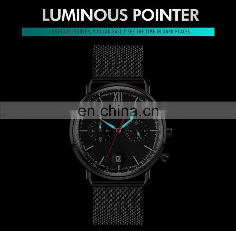 Skmei 9206 stainless steel watch jam tangan pria waterproof wristwatches men