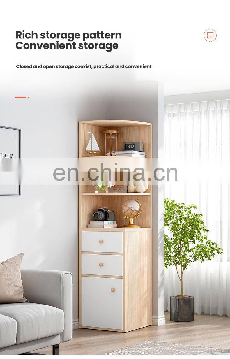 Home modern design Multifunctional furniture Quality Corner Cabinet Living Room Solid Wood Corner Cabinet