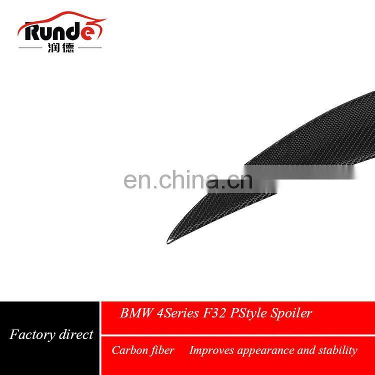 Runde Accessories Decoration Performance P Style Carbon Fiber rear Spoiler Wing for 2013-2020 BMW 4 Series F32 spoiler