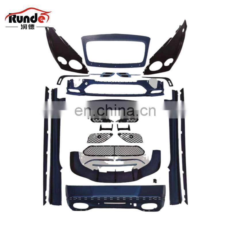 Runde Newest Front Rear Bumper Grills Fenders Sport Body Kit For Bentley 2012 Year Continental GT GTC Upgrade To 2018 Year