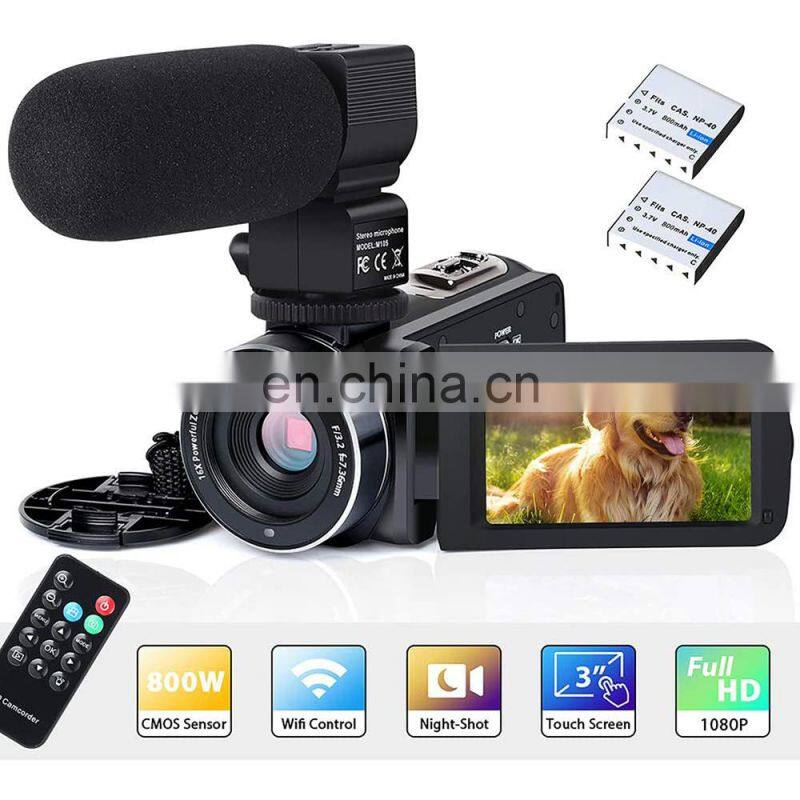36MP 3.0 inch Touch Screen Night Vision IR 16X Digital ZOOM Youtube Vlogging Full HD wifi digital video camera