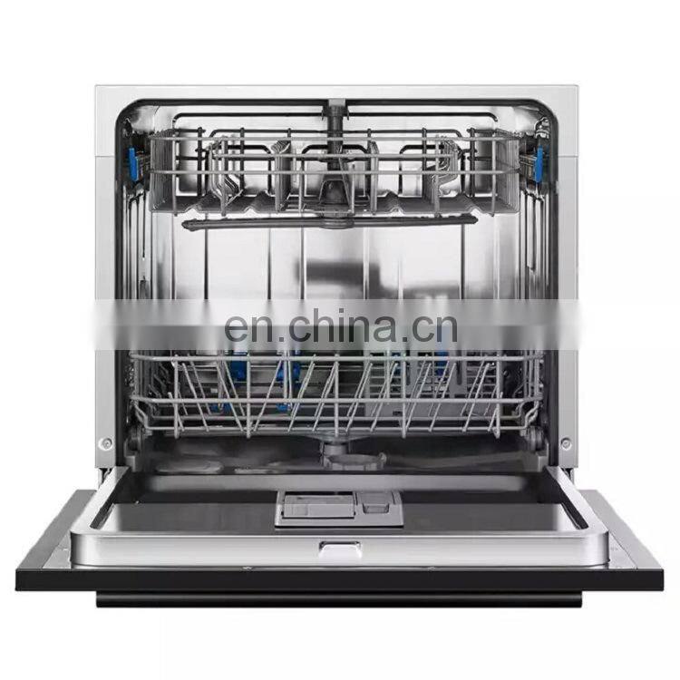 Double swing arm washing automatic drying dishwasher