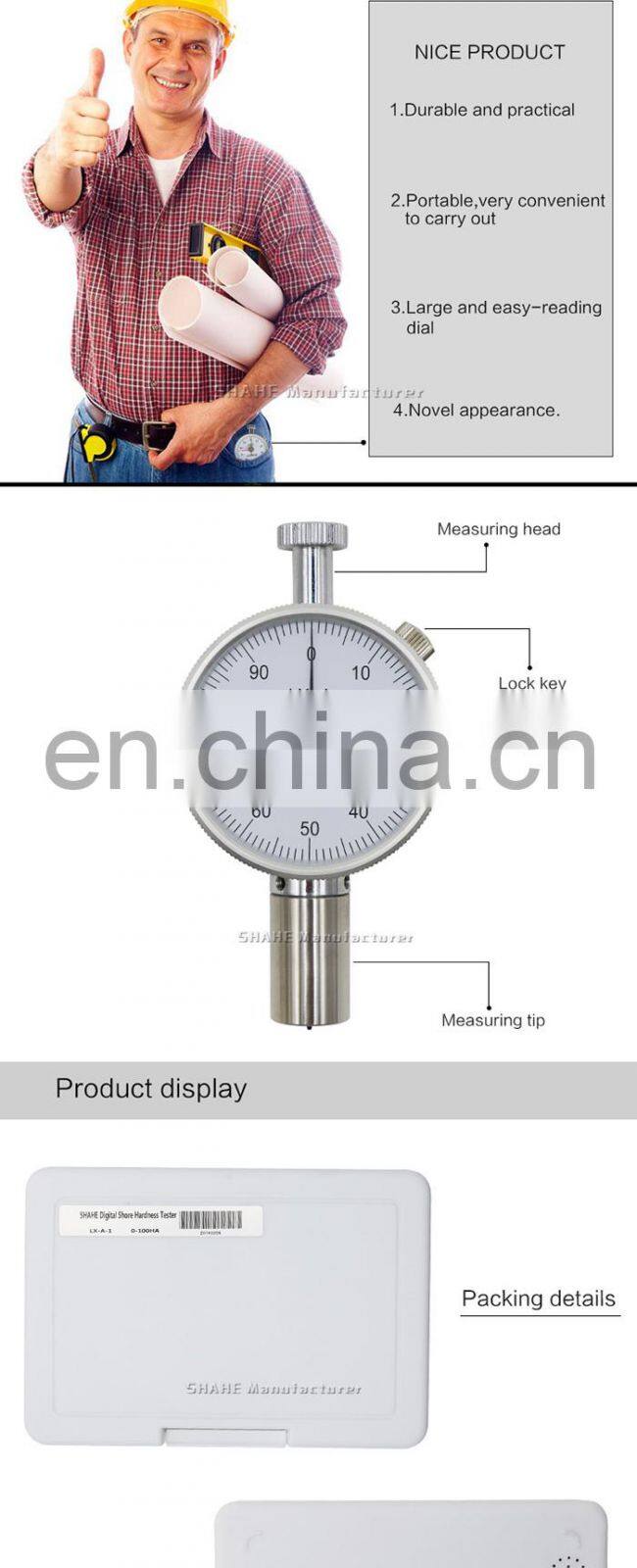 LX-A-1 portable hardness tester shore A durometer Rubber hardness tester shore hardness tester