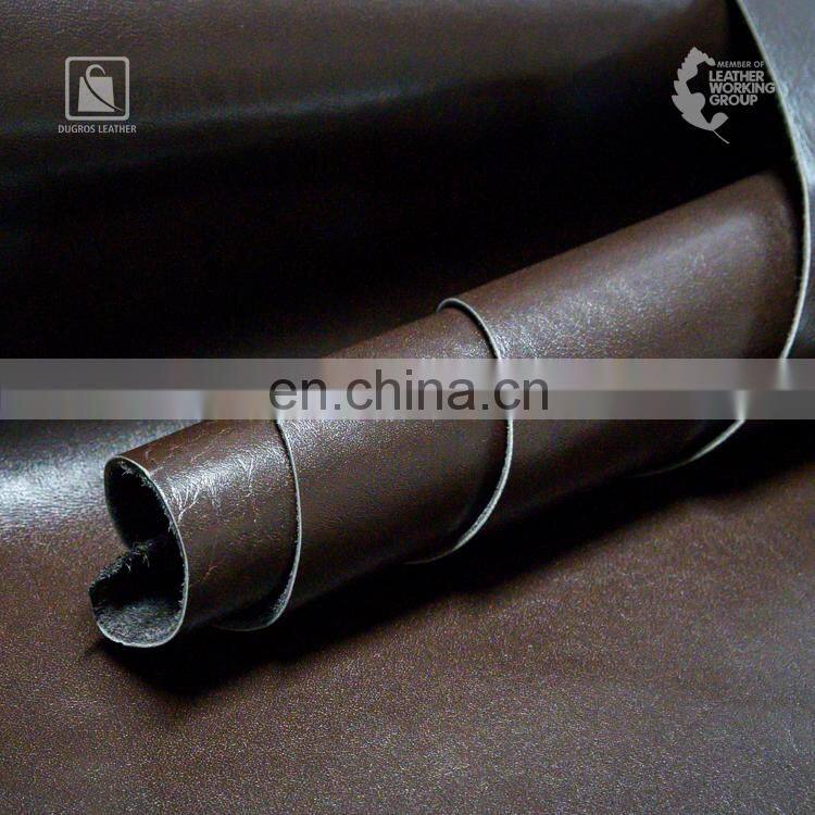 Glossy Top Side Full Grain Smooth and Natural Surface Vegetable Tanned Genuine Leather