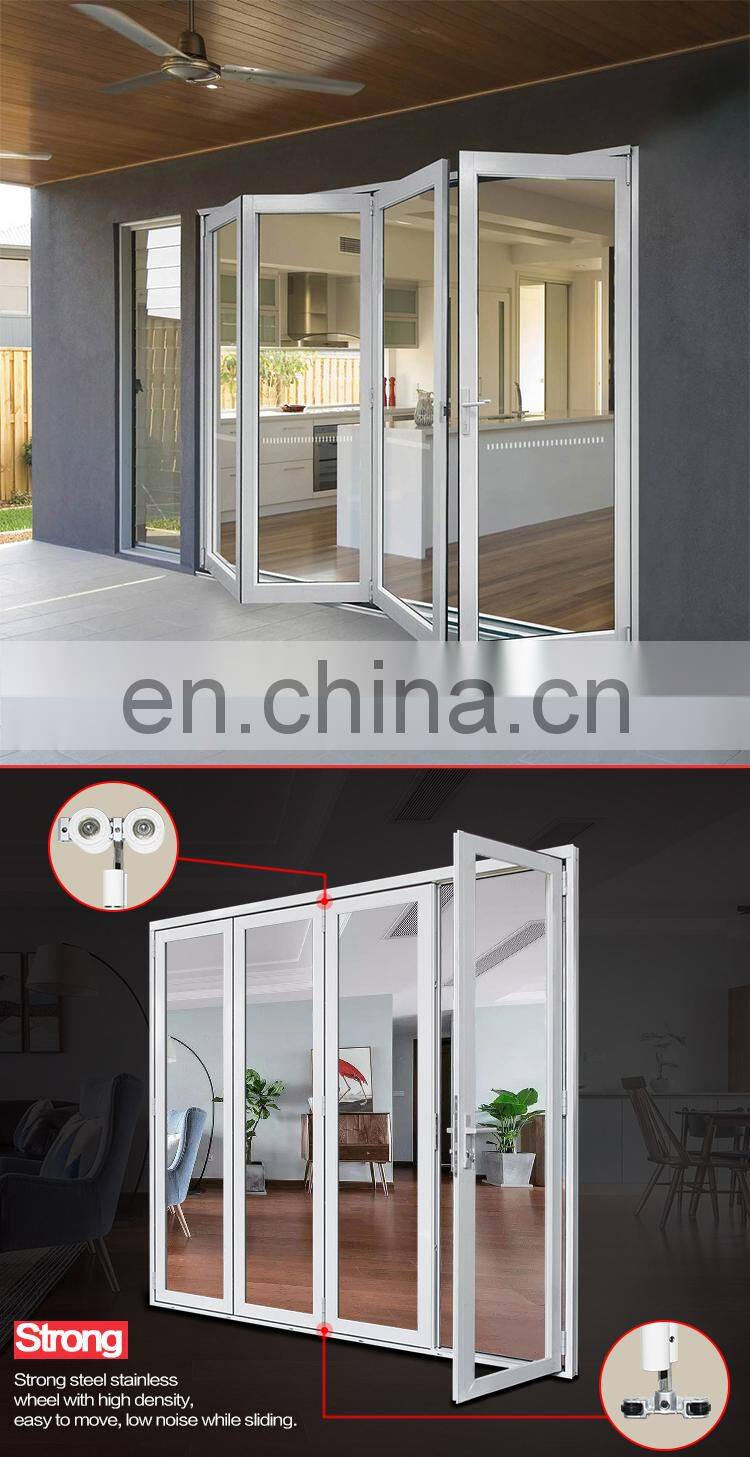 American style aluminum folding bifolding glass door for balcony used NAMI-AAMA,NFRC,NAFS-11