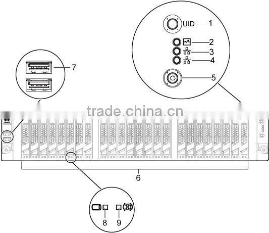 Original Quidway HUAWEI dual system mode rack server RH2288H V2 with 4 GE ports