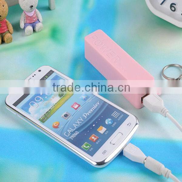 bamboo power bank 2600mah built in cable power bank