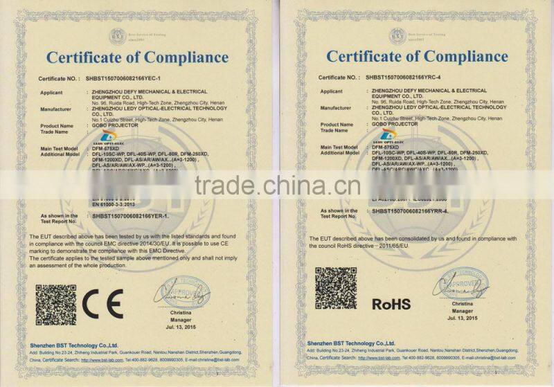 40w led logo light 4500lm outdoor single image static gobo advertising floor projector