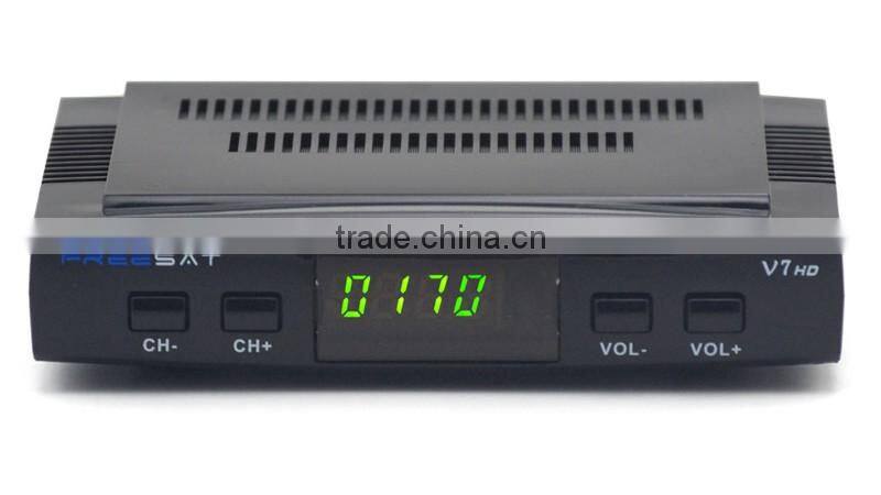 Hot selling Freesat Digital Satellite Receiver V7 HD Combo DVB-S2 support EPG cheapest satellite set top box