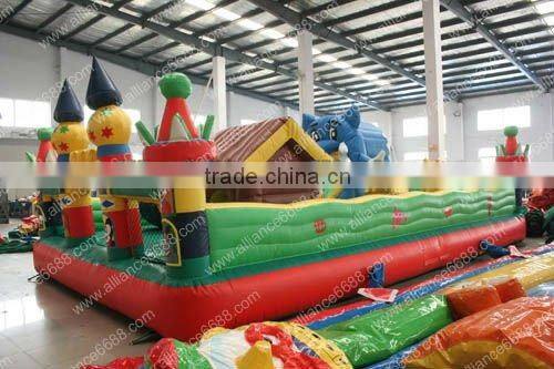 Blue cat paradise inflatable jumper 5x8m kids game