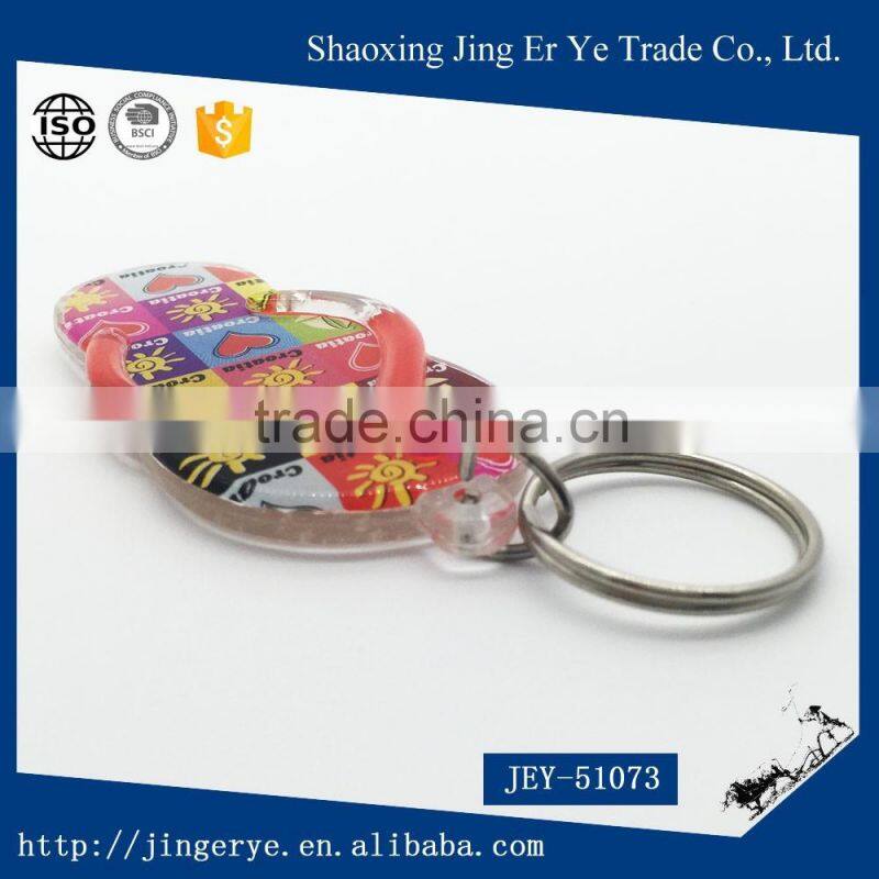 colorful red flip flop Keychain