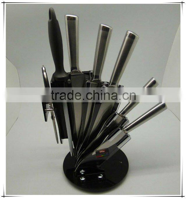 8pcs stainless steel hollow handle good quality kitchen knife