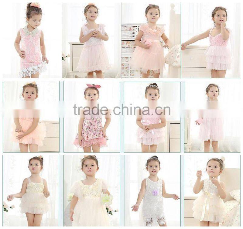 Kids Dress For 3-7 Y Girls New Pattern Children Spring Girl Dress 2015 Fashion Kids Flower Girls Dress