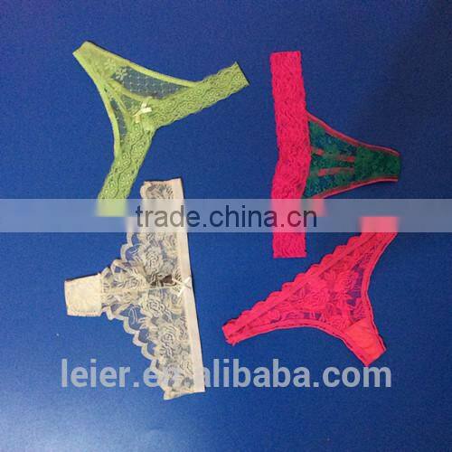 2015 hot sale fashion transparent lace G-string,