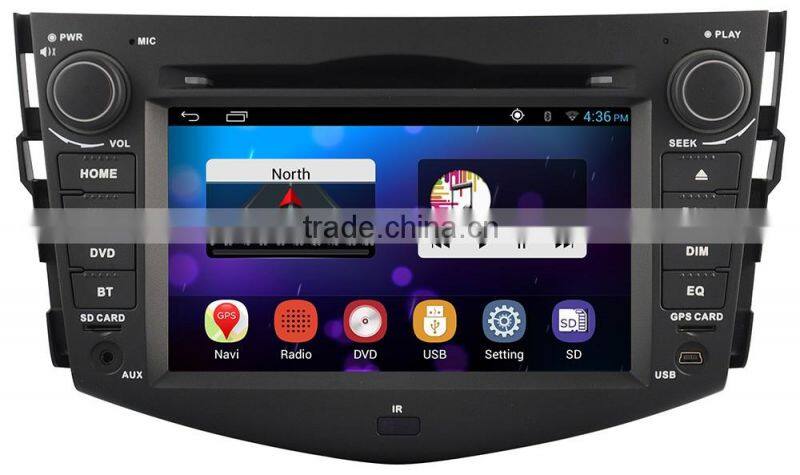 pure android 4.4 system car dvd 2 din car audio for Toyota RAV4
