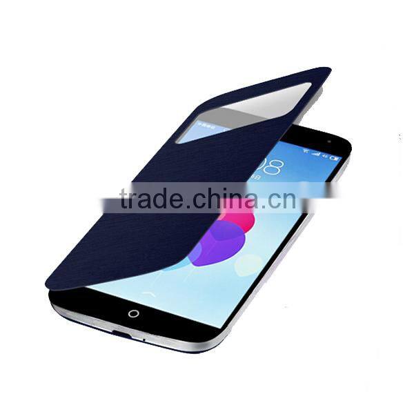 attractive high-end Case For Meizu mx3, standing Cover with open view window