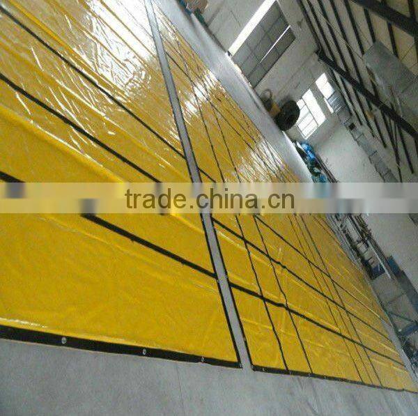 1100d yellow laminate sheet reinforced tarpaulin