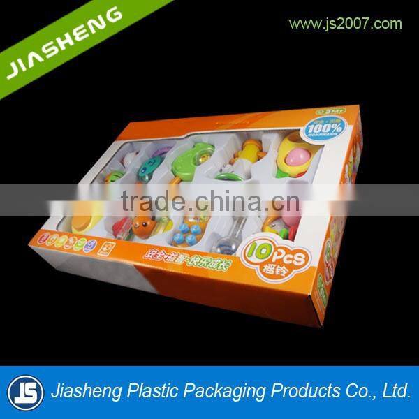 Eco-friendly and non-toxic wholesale gift set baby toy products pacakging box and insert tray