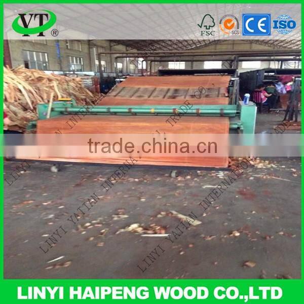 Linyi YATIAN Factory cheap 4*8ft 0.3mm grade C gurjan face veneer