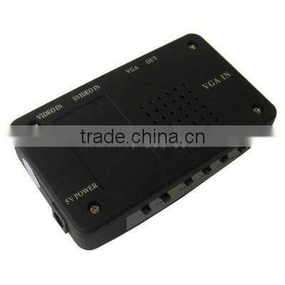 Black High resolution Video and S-Video to VGA Converter